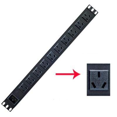 China High Quality Horizontal Rack Mount 1U 10 Way 16A Customized Type Socket PDU SBP-A11003 for sale