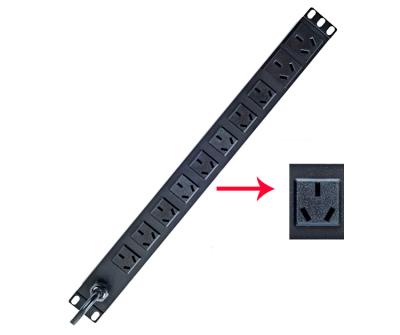 China Factory 10 Way GB1002 Direct Type 10A Plug , Horizontal PDU SBP-A21001 AC 1U 220V Rack for sale