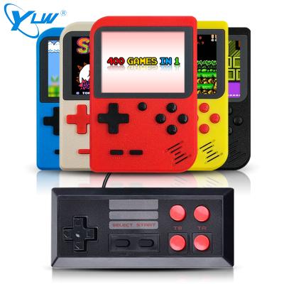 China Play Old Games Via TV YLW Private Mold Classic Video Handheld Game Console With 400 Game Unit 3 Inch Color Screen Mini Game 2 AV Output players for sale