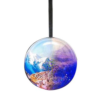 China Indoor full color led screen display custom hanging led ball display video round spherical transparent led lantern display for sale