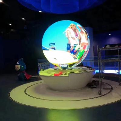 China New Arrival Indoor Round Indoor Spherical Led Flexible Led Advertising Ball Module Display Price Sphere Led Display for sale