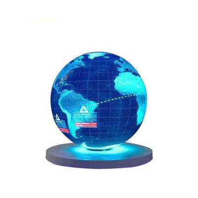 China Indoor full color indoor spherical led screen for showroom ball led display globe advertising for sale