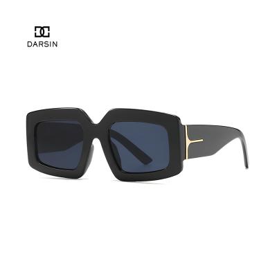 China 2021 New Arrival Fashion DARSIN Sunglasses Big Frame Women's Thick Sunglasses for sale