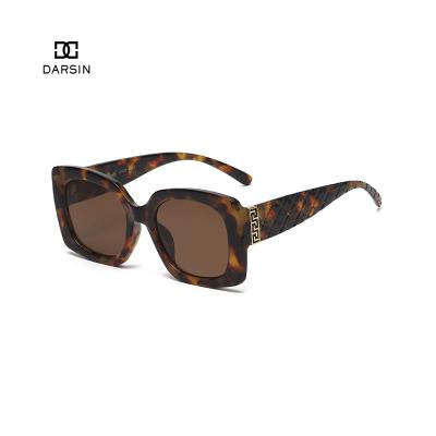 China DARSIN Factory Oversized Amazon Square Environmentally Friendly Thick Frame Women Fashion Sunglasses 2022 UV400 for sale