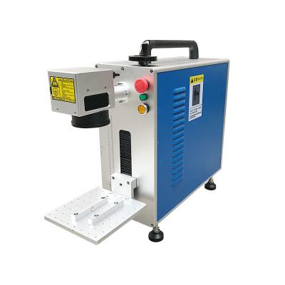 China High efficiency desktop fiber 15W portable metal cnc laser automated laser marking plastic loading machine for sale