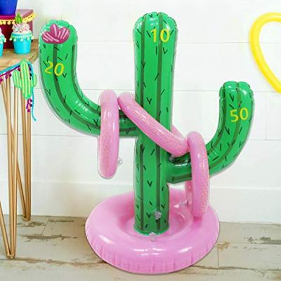 China Bath Toy Inflatable Ring Toss Game, Floating Swimming Cactus Ring Toss Water Toys Set for Pool Games for Kids Adult Indoor Outdoor Play for sale