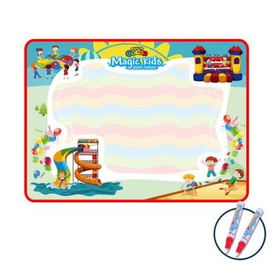 China Magic Reusable Painting Paper Mat Water Doodle Magic Mat With 2 Water Pen for sale