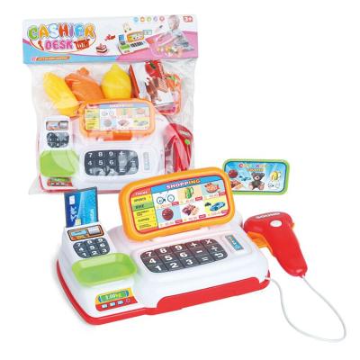 China Electronic cash register supermarket plastic toy for child game intelligent educational pretend play electronic cash register supermarket plastic toy for child game for sale