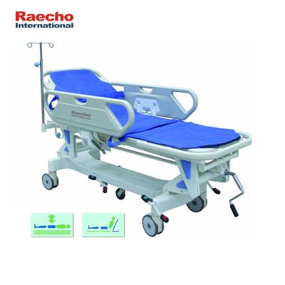 China Modern Luxurious Single Crank Patient ABS Modern Luxurious Patient Transfer Manual Emergency Hospital Platform Vehicle for sale