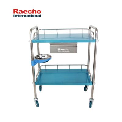 China Traditional High Quality Hospital Dressing Trolley Emergency Crash Cart Stainless Steel Dressing Trolley for sale