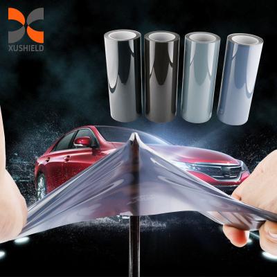 China Smoky Black PPF 7.5mil Self-Healing TPU Headlight Tint Film Anti Small Scratches Protect TPU Car Lamp Tint Film for sale