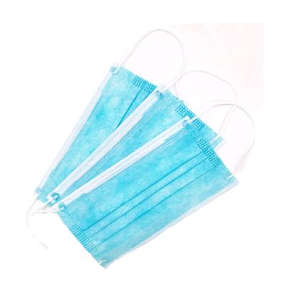 China Breathable Disposable Face Masks 3-Ply Face Mask With Elastic Ear Loop Cover 3-Ply Headband Disposable Face Mask for sale