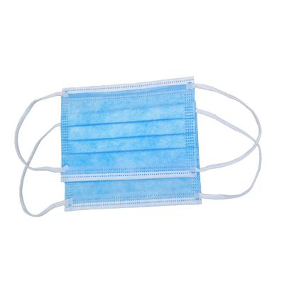 China Breathable Blue Disposable Face Mask 3Ply Medical Protective Earloop Melt-Blown Face Mask Nonwoven Disposable Face Mask for sale