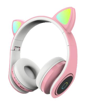 China M-02 Cat Ear Headphones Women Kids Perfect Cute LED Cat Ear BT5.0 Earphone Game Glowing Wireless Headsets for sale