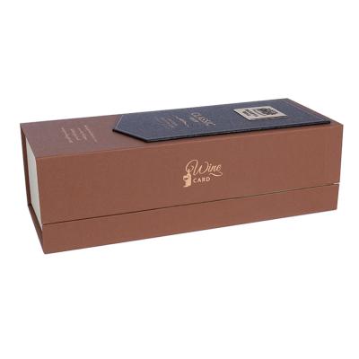 China Handmade Unfolding Wine Box Packaging Paper , Custom Made Paper Wine Box Design for sale