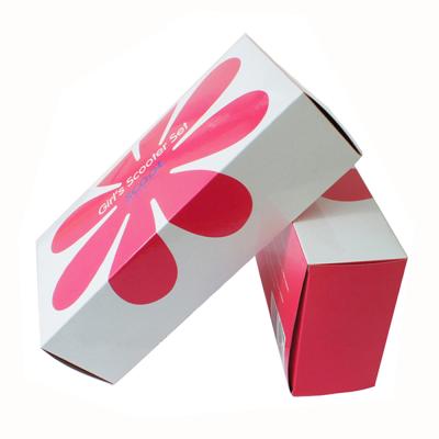 China Recycled Materials Store Foldable Recycled Socks Packaging Box Fancy , Gift Paper Box Pink for sale