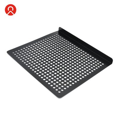 China Heat Resistance Wholesale Non-Stick Portable Single Side Square Hole Griddle BBQ Grill Roasting Pan for sale