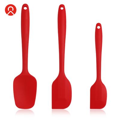 China Amazon Sustainable Hot Selling Heat Resistant Spatula, Durable Food Grade Silicone Spatula Set Silica Gel Scraper 3 Set for sale