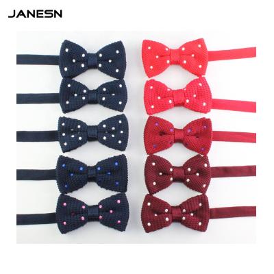 China High Quality 100% Polyester Polka Dot Embroider Bow Tie At Wholesale Price for sale