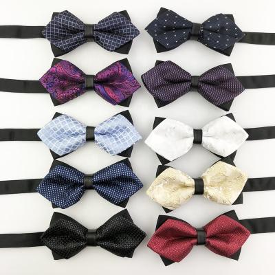 China Wholesale Butterfly Bowtie Fashion Custom Decoration Jacquard Classic Polyester Bow Ties For Men for sale