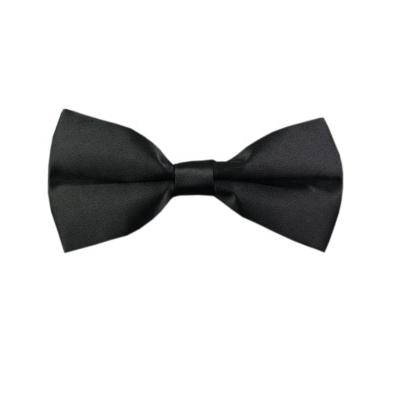 China Wholesale Butterfly By Color Adjustable Polyester Big Bowtie For Men Black Satin for sale