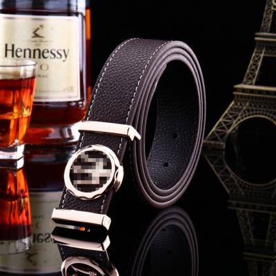 China Custom Logo Classic Buckle Brand Genuine Leather Belt Formal Design Good Quality Alloy Buckle Cow Leather Belt For Adult Men for sale