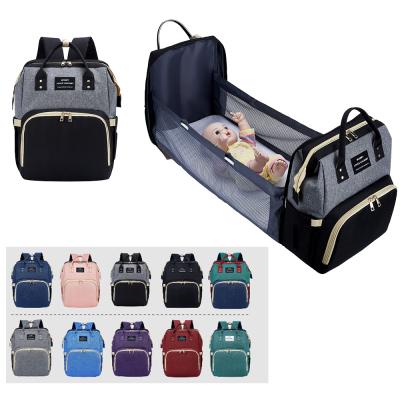 China With USB Good Quality Hot Sale Diaper Mommy Baby Diapers Backpack With Station Baby Changing Bag for sale