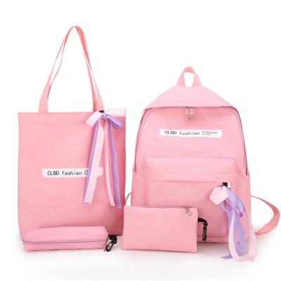 China 2020 hot sale supplier canvas simple design students school backpack anti-theft for girls for sale