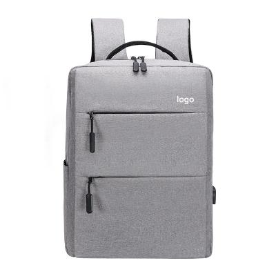 China Waterproof Custom Durable Business Travel School Logo Bag Cheap 15.6 Inch Student Laptop Backpack With USB for sale