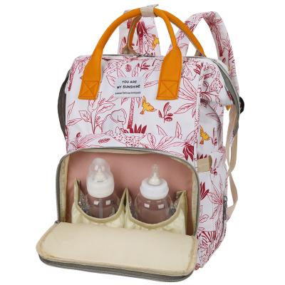 China With USB Oxford Cloth Diaper Bag Baby Diaper Bag Mommy Bag Portable Maternity Backpack With Printing for sale