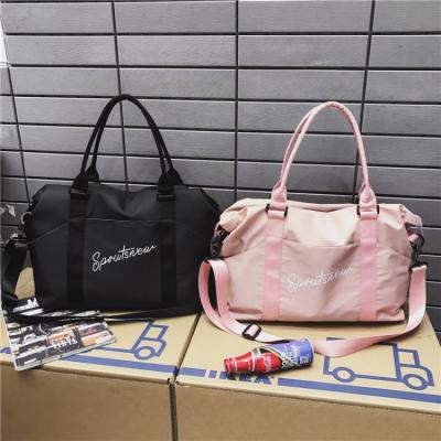 China Custom fashion logo large capacity business lady luggage bag travel waterproof bag nylon fabric bag for sale