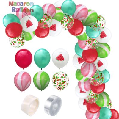 China Eco-Friendly Watermelon Balloon Garland and Arch Kit for Summer Party Baby Shower Birthday Themed Decoration KK993 for sale