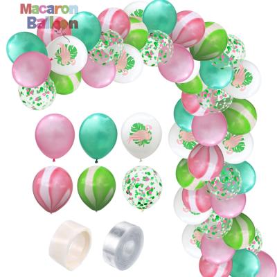 China Eco-Friendly Balloons Garland Kit DIY Hawaii Balloons Arch Garland Balloon Strip For Luau Summer Beach Party KK993 for sale