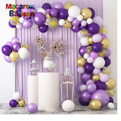 China New Eco-friendly Lavender Purple Balloon Chain Set Wedding Birthday Party Balloon Garland Set Y447 for sale