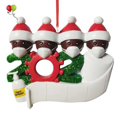 China Personalized Eco-Friendly 2021 Survived Family Christmas Holiday Decorations Ornament Christmas Holiday Decorations Black KD781 for sale