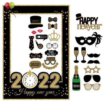 China 2022 Good Years Photo Booth Eco - Friendly Themed Prop Frame For Christmas / New Year 's Eve Party PFB072 for sale