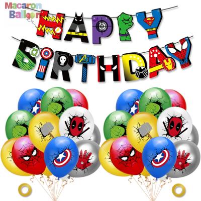 China Eco-Friendly Superhero Birthday Banners Superhero Balloons Superhero Birthday Party Decorations Y498-2 for sale