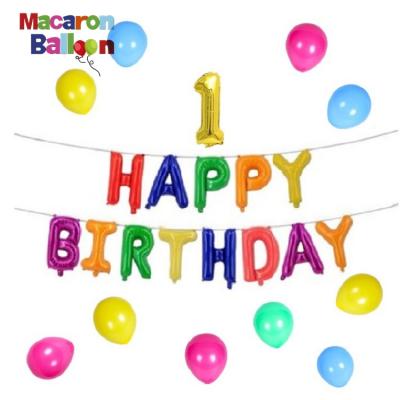 China Wholesale Eco-friendly Colorful Happy Birthday Balloon Set Birthday Party Room Decoration Supplies Y378 for sale