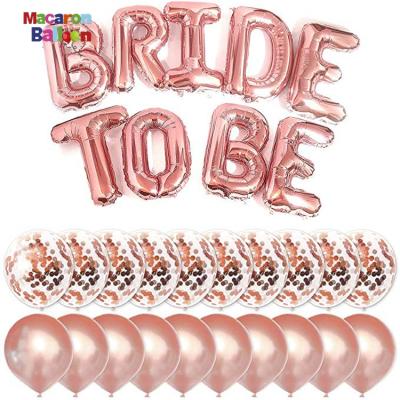 China Eco-Friendly BRIDE TO BE Balloons Rose Gold 16