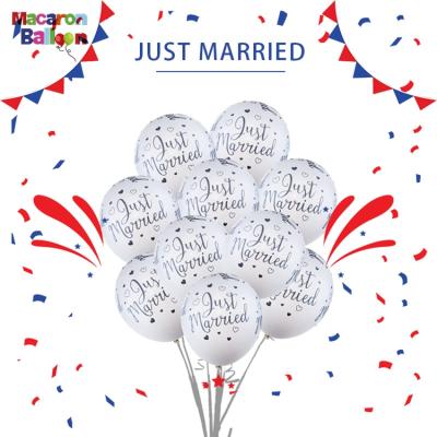 China Eco-friendly Wedding Party Latex Balloons Just Married Wedding Party Decoration Latex Balloon SBF0170 for sale