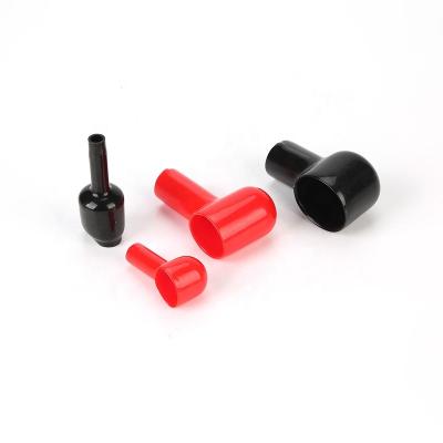 China PVC Soft Flexible Black Red Battery Terminal Covers 20mm Insulation Terminal 42mm Sleeve for sale