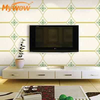 China Interior Home Decor Waterproof+Moistureproof Suede Nice Wallpaper Waterproof PVC Wallpaper for sale