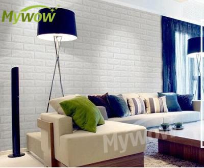 China 3D Brick Waterproof Multicolor Waterproof Wallpaper Self Adhesive PE Foam Wall Stickers for sale