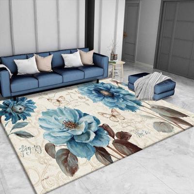 China #H3-A300 Floral Design Washable Home Decor Blankets Floor To Carpet Fader-Resistant Material Rugs for sale