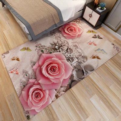 China Home Carpet Modern Flower Pattern Indoor Washable Small Area Rug #H3-A301 for sale