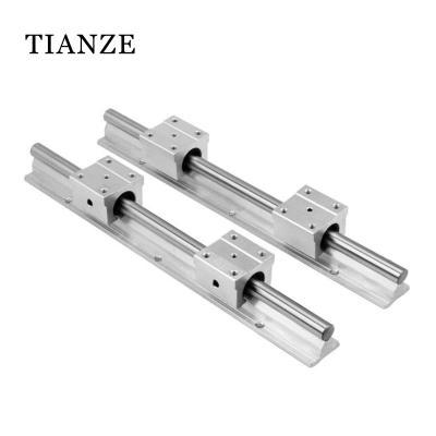 China Smooth Motion Aluminum Round Linear Guide Rail With Linear Bearing Block for sale