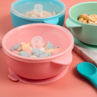 China Children's Popular Baby Silicone Bowl Silicone Feeding Bowls Roll Silicone Baby for sale