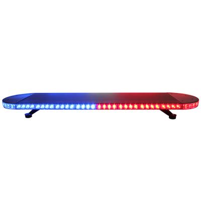 China High power super thin red blue aluminum aluminum base and PC lens 12V police led warning lightbar for sale