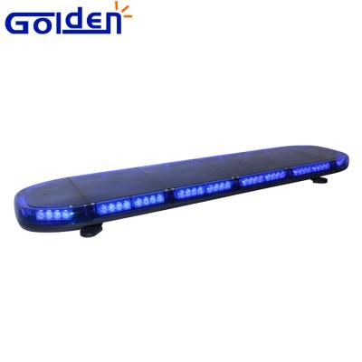 China 48inches volt roof aluminum base and 12 PC lens mounting blue strobe warning led light bar for military trucks for sale