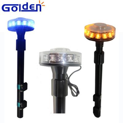 China Motorcycle Pancake Shaped Led Strobe Warning Motorcycle Din Post Pipe Mount Rear Beacon For Police for sale